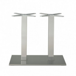 BT2162Q Chromed, stainless, or black steel table base, rectangular max cm 160 tops