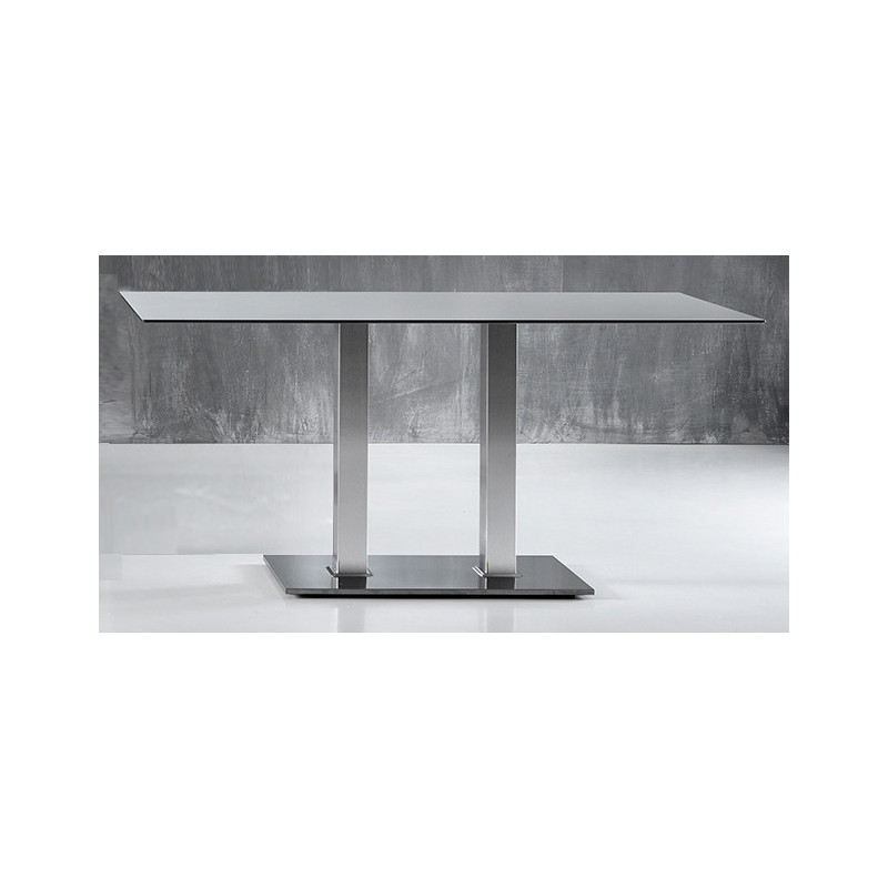 2162/Q Chromed, stainless or black steel table base, rectangular max cm 160 top