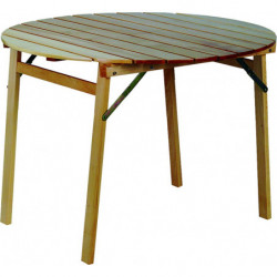 678T Raw or finished closable beech wood table, natural or walnut finished