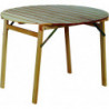 678T Raw or finished closable beech wood table, natural or walnut finished