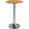 BT2157  Base tavolo in acciaio cromato, inox, o nero, piano max cm 80