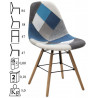 899  Patchwork colour upholstered chair