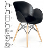 900 Black or grey polyethylene chair shell