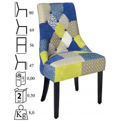 914  Patchwork upholstered chair