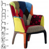 916  patchwork upholstered fauteuil