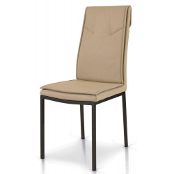 937  Sedia in metallo tappezzata ecopelle 3 colori