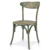 936  Beech wood green worn aged finished chair