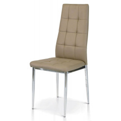 935  sedia cromata tappezzata ecopelle 4 colori