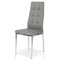 935  sedia cromata tappezzata ecopelle 4 colori