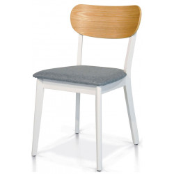 938  Two tone white-natural finished chair