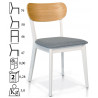 938  Two tone white-natural finished chair