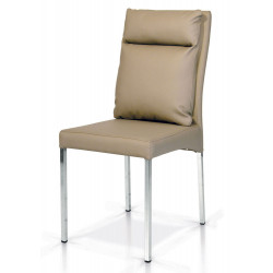 941  Sedia cromata tappezzata ecopelle 3 colori