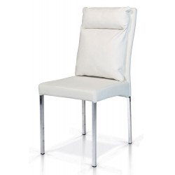 941  Sedia cromata tappezzata ecopelle 3 colori