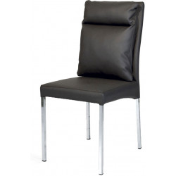 941  Sedia cromata tappezzata ecopelle 3 colori