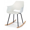 944 Rocking chair, white polypropylene seat with pillow