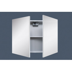 Silver container mirror, 2 finishes availables