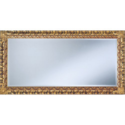 3186 Specchiera in legno e pasta di legno decorata a mano in foglia oro o argento
