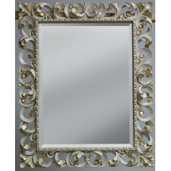 3191 Wooden mirror frame, hand made gold or silver leaf or gold-silver leaf and lacquer finished