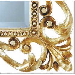 3191 Wooden mirror frame, hand made gold or silver leaf or gold-silver leaf and lacquer finished