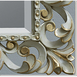 3191 Wooden mirror frame, hand made gold or silver leaf or gold-silver leaf and lacquer finished