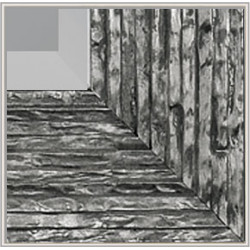 3218 Wooden + wooden pulp mirror frame, gold or silver leaf or silver and white lacquer finished