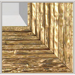 3218 Wooden + wooden pulp mirror frame, gold or silver leaf or silver and white lacquer finished