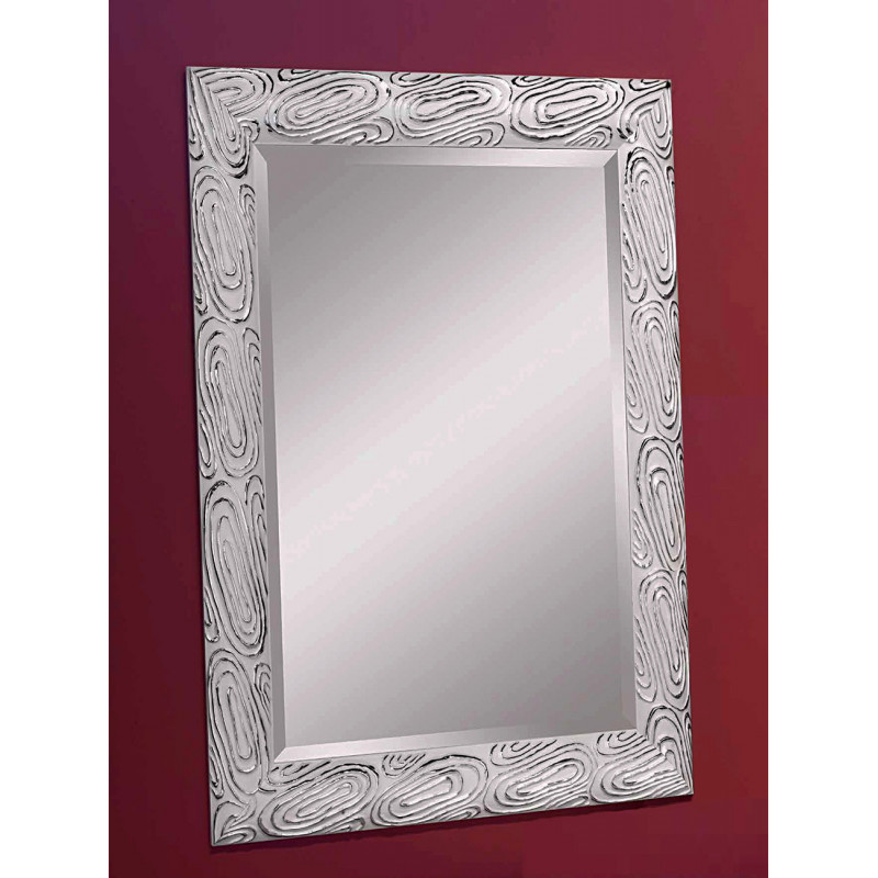 3220 Wooden + wooden pulp mirror frame gold or silver or silver leaf and white lacquer handmade finished 3220 Wooden + wooden pulp mirror frame gold or silver or silver leaf and white lacquer handmade finished