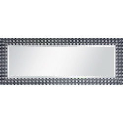 3241 Wooden + wooden pulp mirror frame, silver leaf and lacquer handmade finished as photo