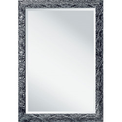 3242 Wooden + wooden pulp mirror frame, silver leaf and white or black lacquer handmade finished