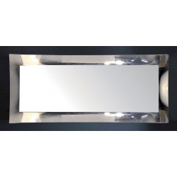 3249 Wooden + wooden pulp mirror frame, silver as photo handmade finished