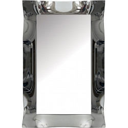 3249 Wooden + wooden pulp mirror frame, silver as photo handmade finished
