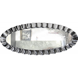 3251 Wooden + wooden paste mirror frame, silver handmade finished as photo