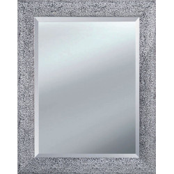 3261 Wooden + wooden pulp mirror frame, silver leaf or silver with white lacquer handmade finished
