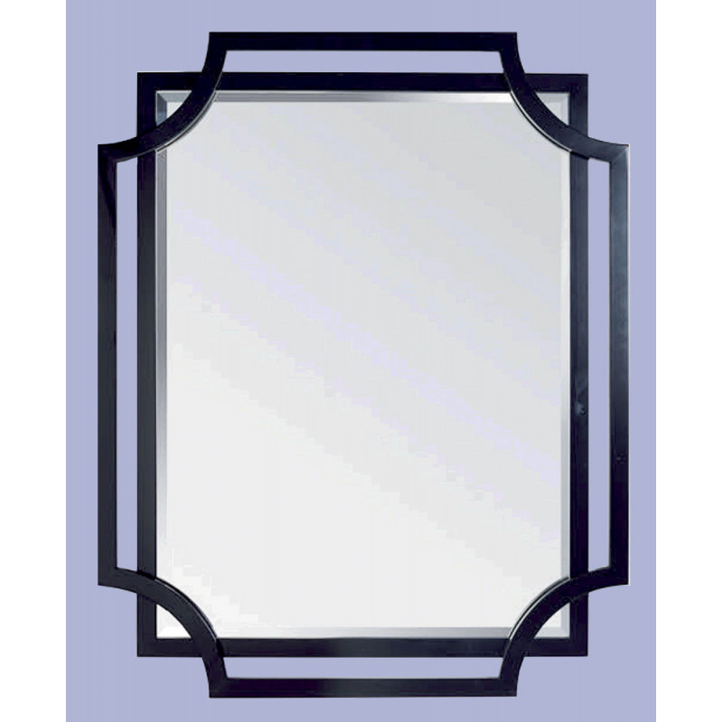 3275 Wooden mirror frame black lacquer handmade finished 3275 Wooden mirror frame black lacquer handmade finished