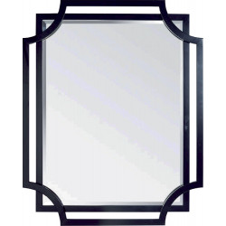 3275  Wooden mirror frame black lacquer handmade finished