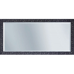 3287  Wooden and wooden pulp mirror frame silver leaf or silver and black lacquer finished