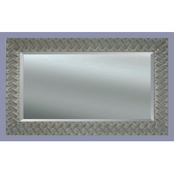 3289  Wooden and wooden pulp mirror frame, silver leaf or black lacquer handmade finished