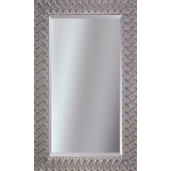 3289  Wooden and wooden pulp mirror frame, silver leaf or black lacquer handmade finished