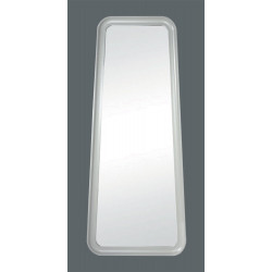 3291 Wooden mirror frame, silver leaf or grey lacquered as photo handmade finished
