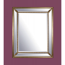 3293 Wooden and wooden pulp mirror frame gold or silver leaf and mirror' stripes covered
