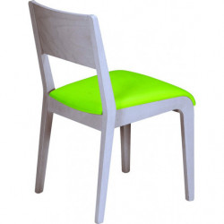 812LT  Raw or finished beech wood stackable chair, finishing to choice