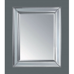 3300  Wooden mirror frame silver leaf with mirror' stripes covered