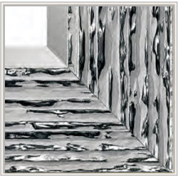 3218 Wooden + wooden pulp mirror frame, gold or silver leaf or silver and white lacquer finished