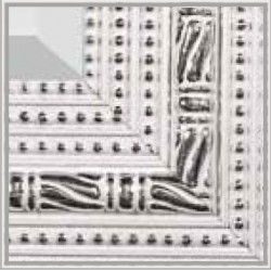 3304 Wooden + wooden pulp mirror frame, silver leaf and lacquer handmade finished as photo