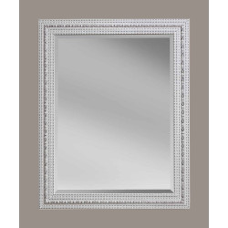3304 Wooden + wooden pulp mirror frame, silver leaf and lacquer handmade finished as photo