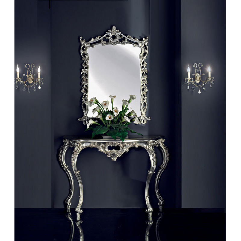 3306 Console furniture with mirror, gold/silver or silver/gold handmade finished 3306 Console furniture with mirror, gold/silver or silver/gold handmade finished