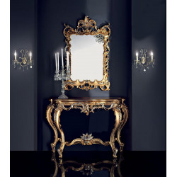 3305 console furniture with mirror gold/silver or silver/gold handmade finished