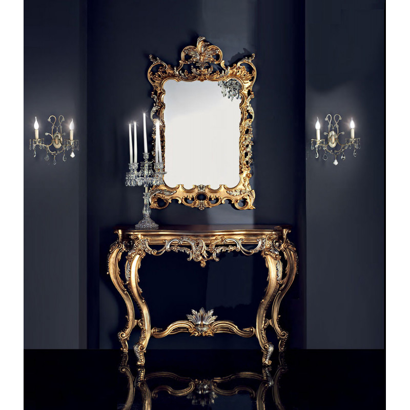 3305 console furniture with mirror gold/silver or silver/gold handmade finished 3305 console furniture with mirror gold/silver or silver/gold handmade finished
