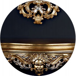 3312 Console furniture with mirror, gold/silver or silver/gold handmade finished