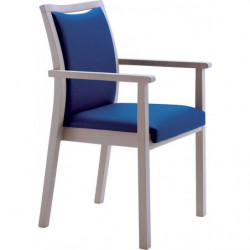 813C  Raw or finished stackable beech wood armchair, finishing to choice